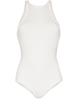 high neck racerback bodysuit