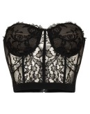 sheer lace bustier top