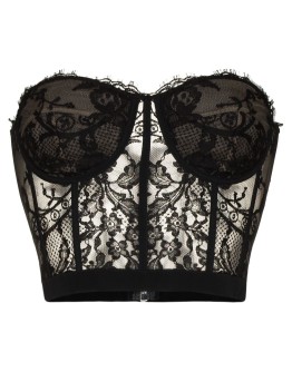 sheer lace bustier top