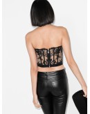 sheer lace bustier top