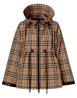 logo tape hooded jacket