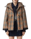 logo tape hooded jacket
