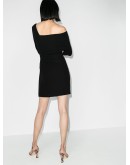 off-the-shoulder asymmetric mini dress