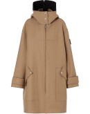 logo appliqué technical hooded parka