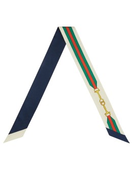 GG Horsebit skinny scarf