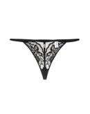 floral lace monogram detail thong