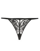 floral lace monogram detail thong