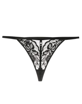 floral lace monogram detail thong