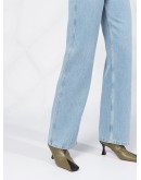 high-waist straight jeans