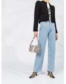 high-waist straight jeans