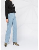 high-waist straight jeans