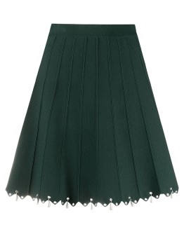 bead-embellished A-line skirt