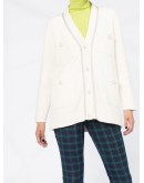 pearl button longline cardigan