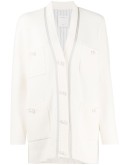 pearl button longline cardigan