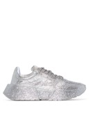 glitter-effect lace-up sneakers