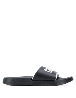 logo-print poolside slides
