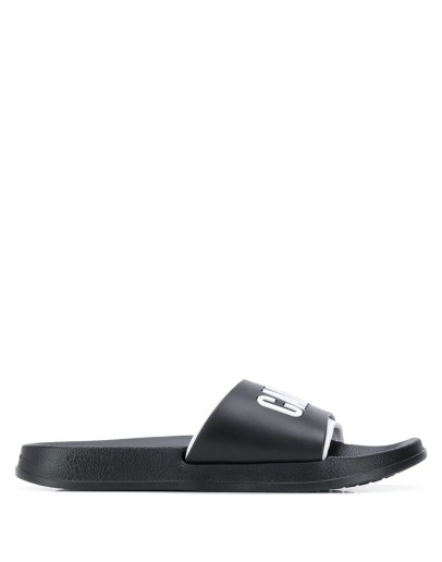 logo-print poolside slides