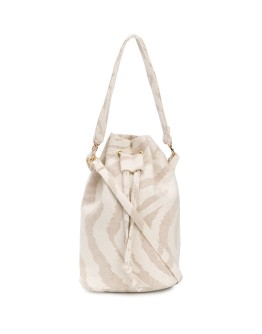 patterned bucket bag