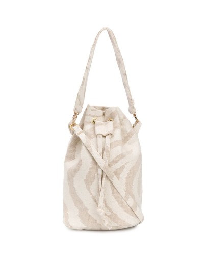 patterned bucket bag