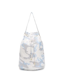 camouflage print bucket bag