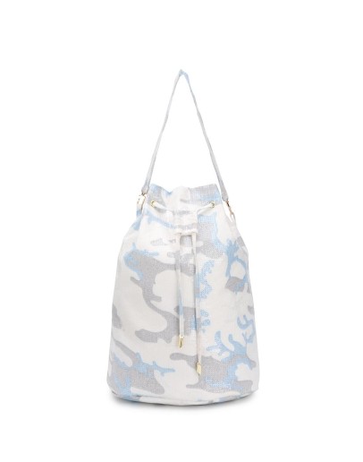 camouflage print bucket bag