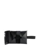 logo print leather wallet