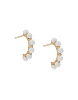 enamel-detail hoop earrings