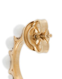 enamel-detail hoop earrings