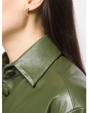 enamel-detail hoop earrings