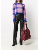 check print knitted jumper