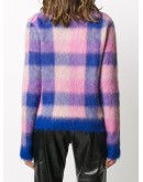 check print knitted jumper