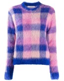 check print knitted jumper