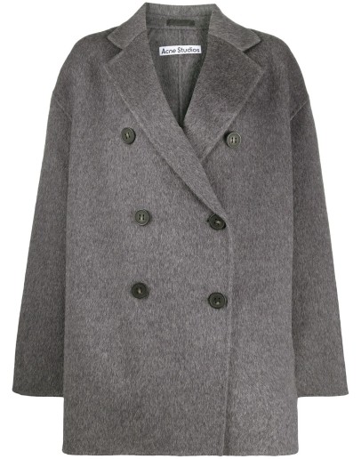 double-breasted alpaca coat