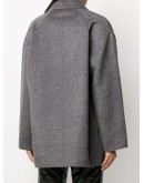double-breasted alpaca coat