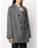 double-breasted alpaca coat