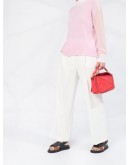 colour-block roll-neck jumper