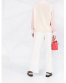 colour-block roll-neck jumper