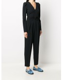 bow-detail tuxedo jumpsuit