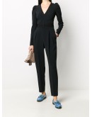 bow-detail tuxedo jumpsuit