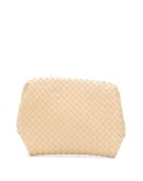 Intrecciato padded clutch bag