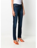 mid-rise straight leg jeans