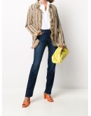 mid-rise straight leg jeans