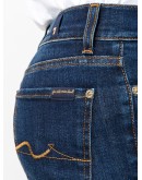 mid-rise straight leg jeans