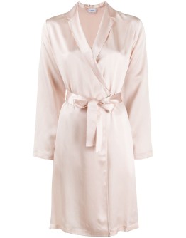 belted mid-length dressing gown