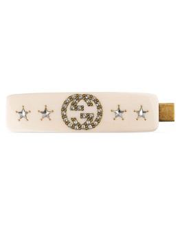 crystal interlocking G hair slide