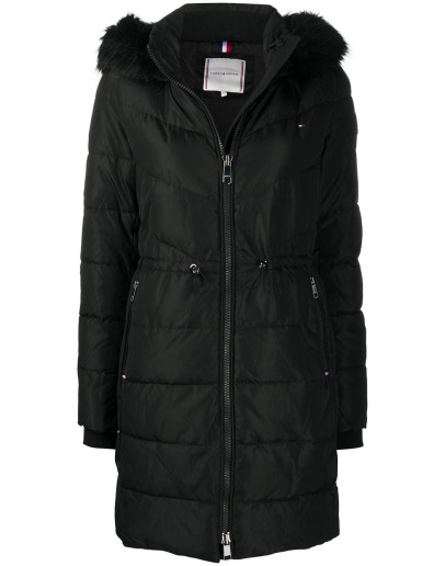 padded hooded parka coat