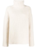 ribbed high neck jumper