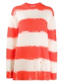 distressed striped jumper