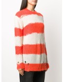 distressed striped jumper