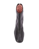 logo-print leather boots